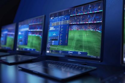 computadores com tela de apostas