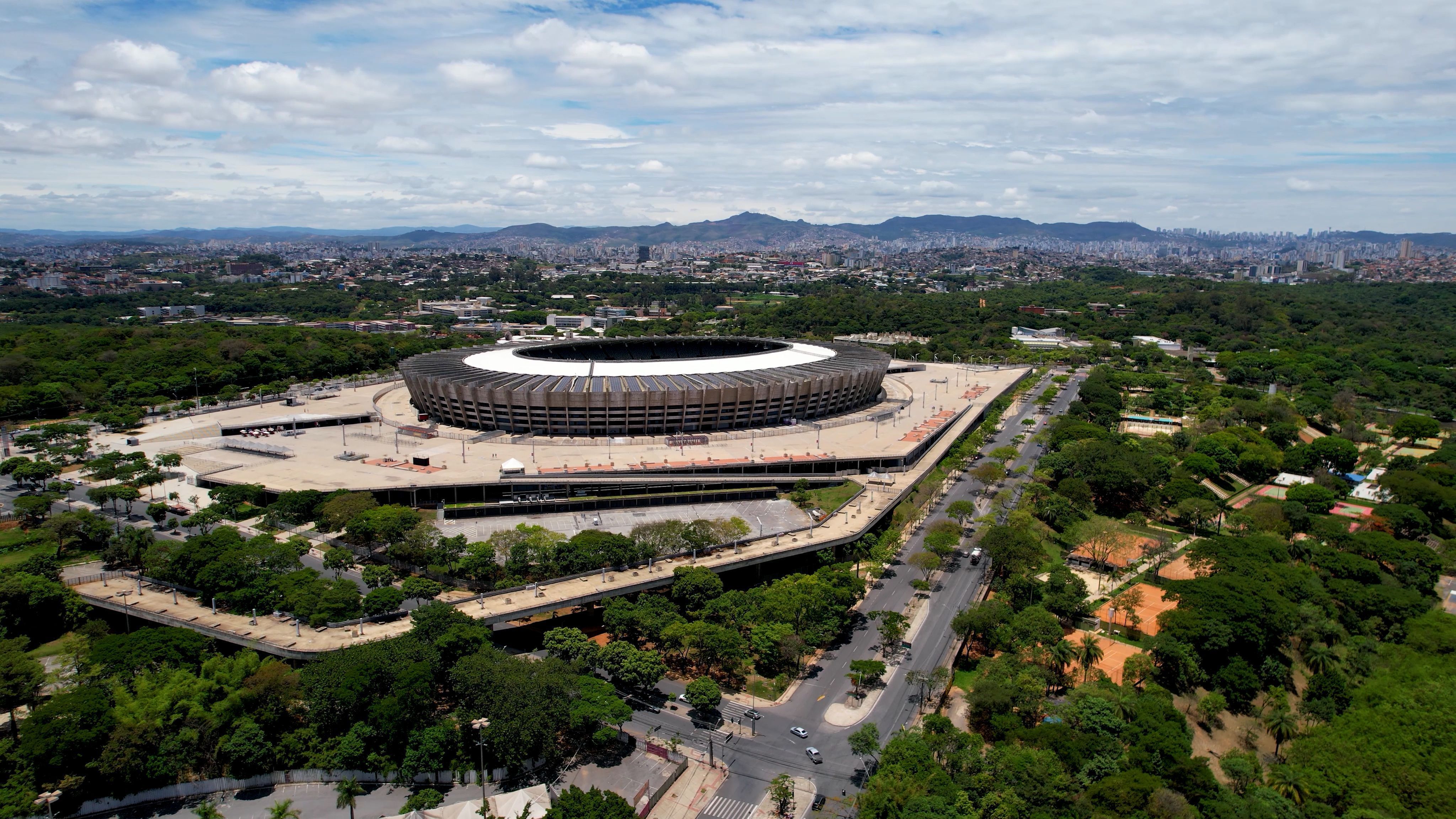 Belo Horizonte Minas Gerais Brazil. Aerial view of landmark at historic centre of downtown city. Tourism postcard. Travel destination. Vacation travel.