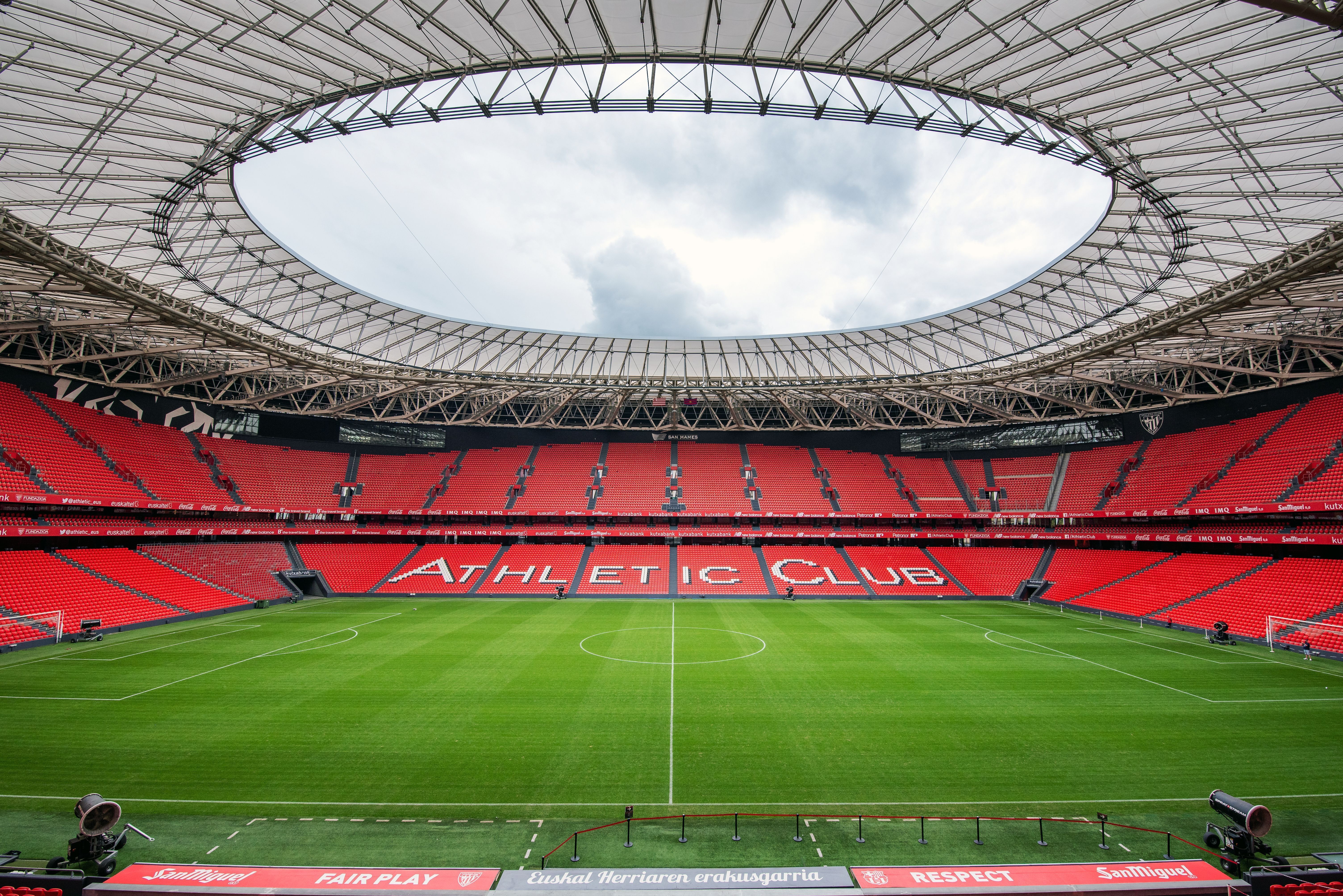 Before the Spanish league soccer match between the Ath. Bilbao and Barcelona F.C. teams at the San Mamés stadium in Bilbao. August 23rd, 2015, Bilbao, ...