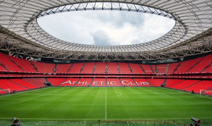 Before the Spanish league soccer match between the Ath. Bilbao and Barcelona F.C. teams at the San Mamés stadium in Bilbao. August 23rd, 2015, Bilbao, ...