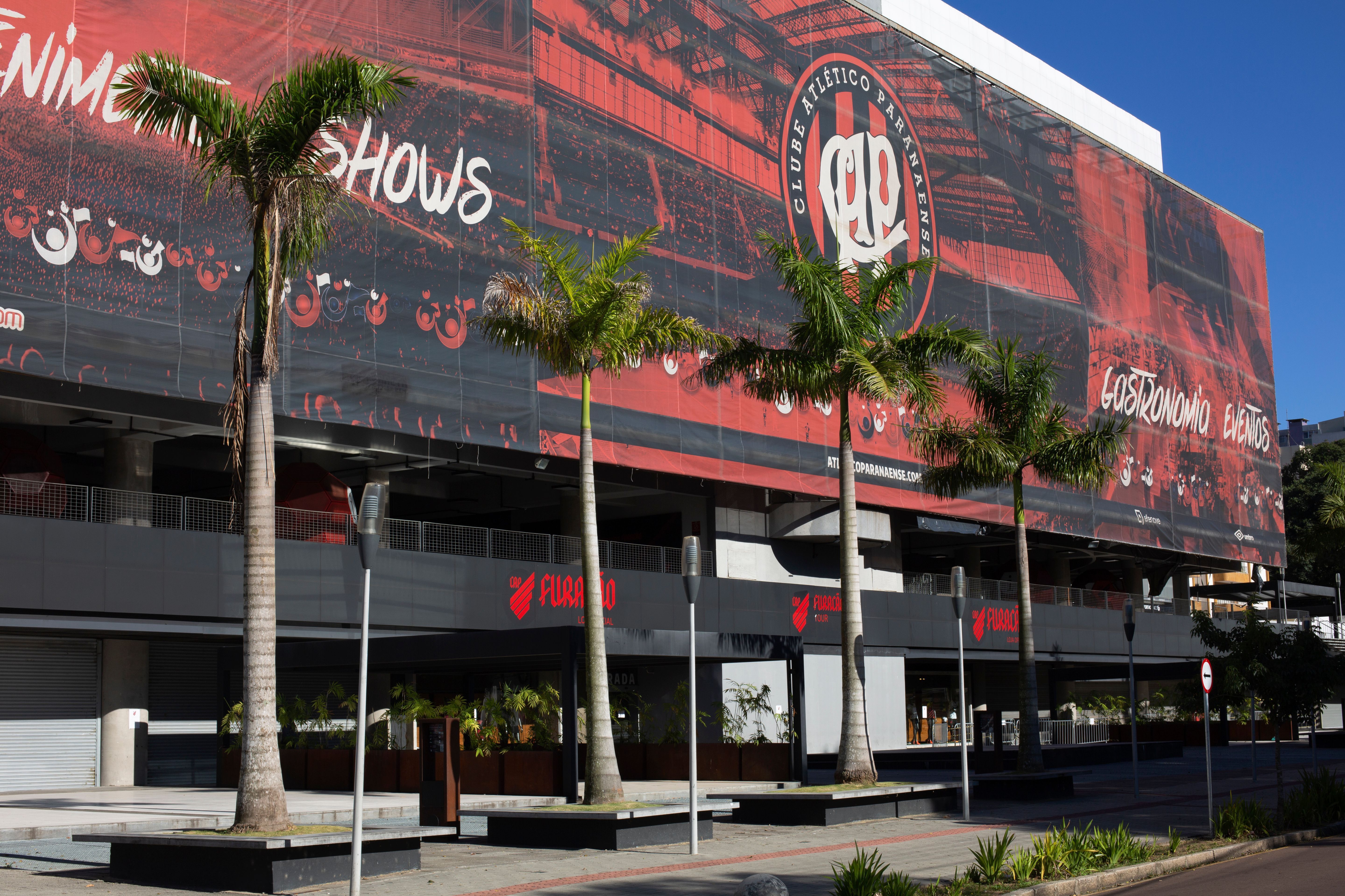 Curitiba Parana Brazil, April 03. 2020: Football Stadium, Paranaense Athletico club.