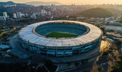 BELO HORIZONTE. MINAS GERAIS. BRAZIL. APRIL 17, 2024.The arena belongs to Clube Atlético Mineiro. Arena MRV, football stadium, located in Belo Horizonte. Horizontal.