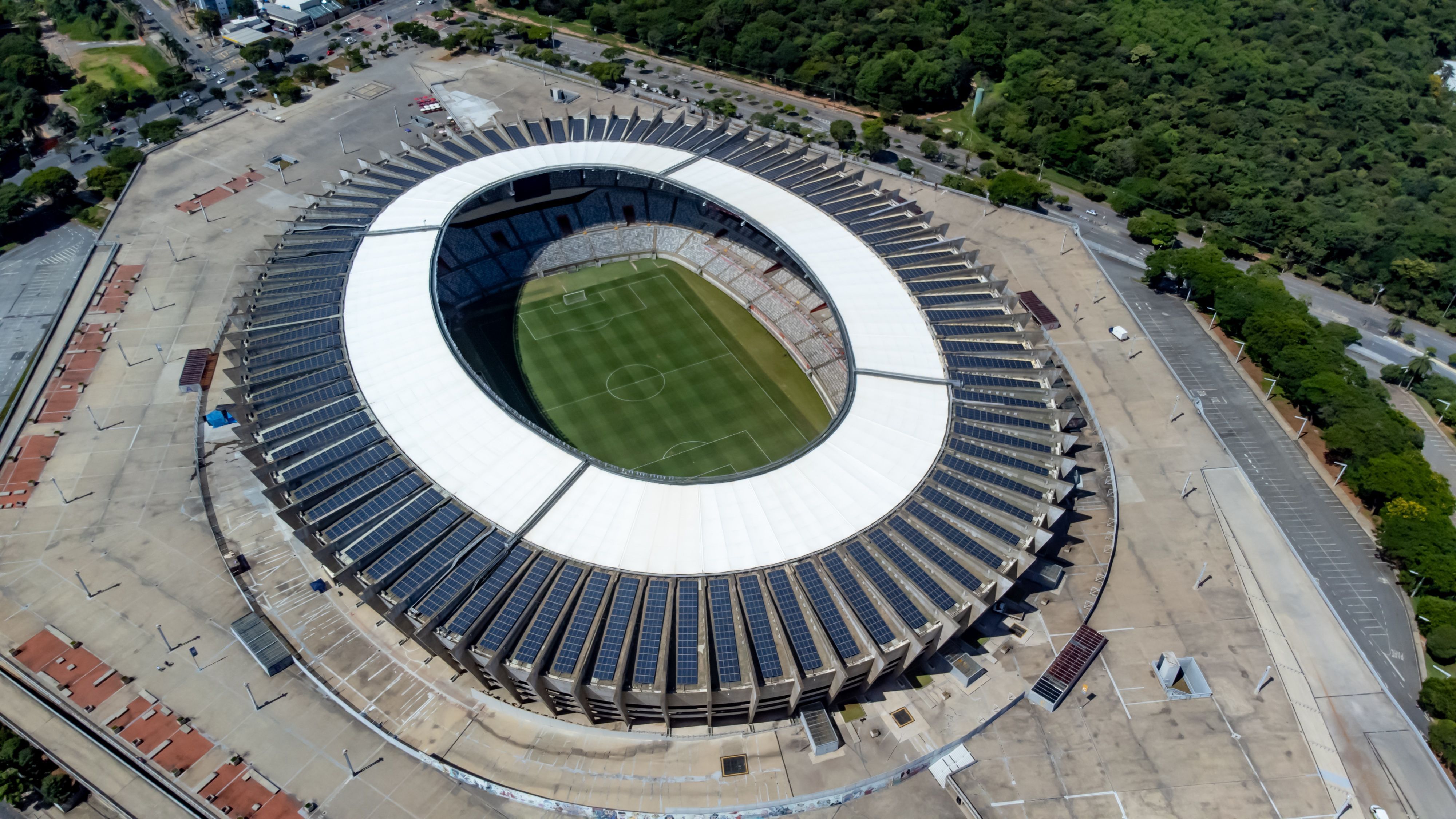 Aerial view of Mineirão stadium in Pampulha, Belo Horizonte, Minas Getais, Brazil