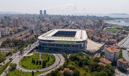 Aerial View of Sukru Saracoglu Stadium Facing the Sea