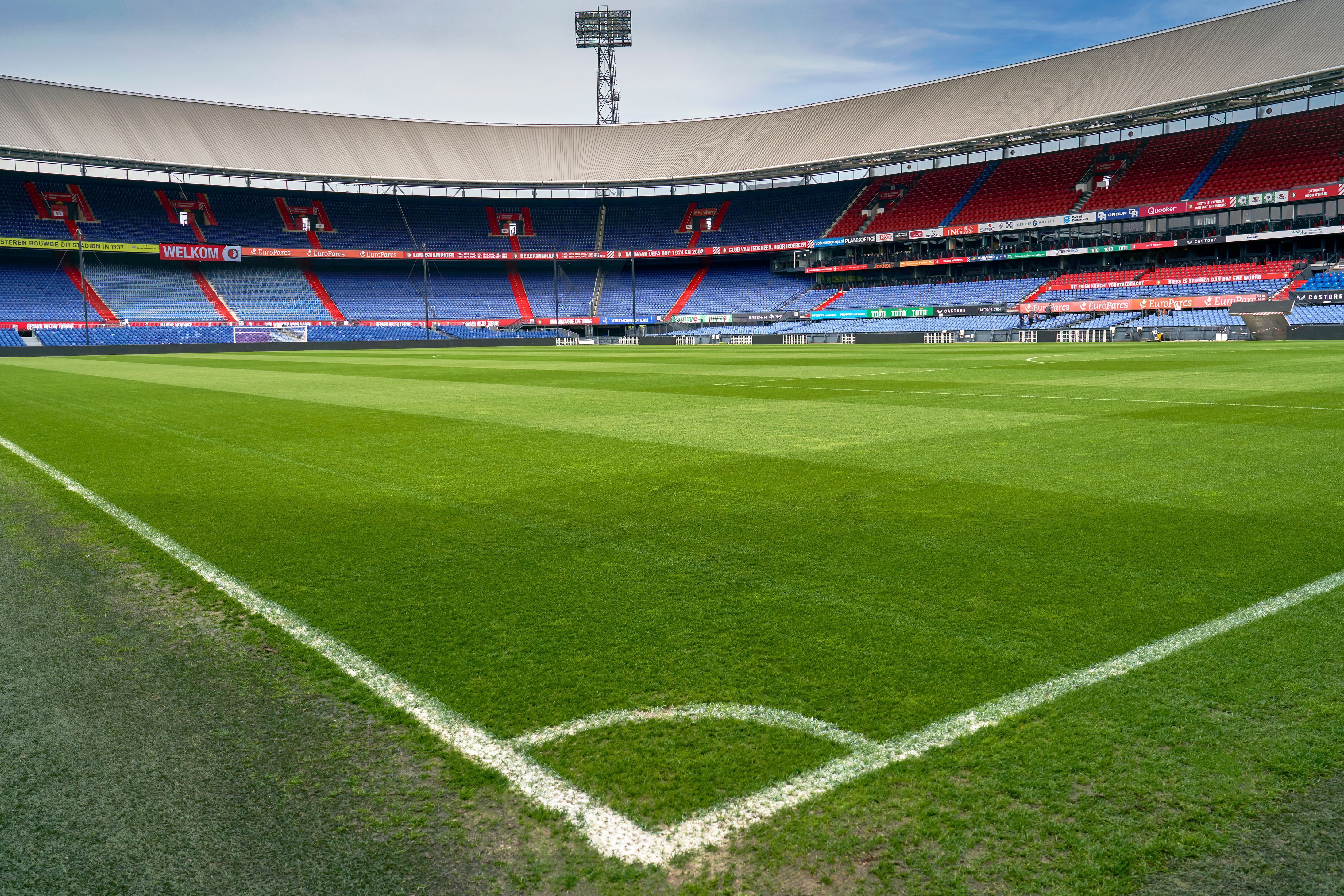 Pitch view at De Kuip Arena - the official playground of FC Feyenoord, Rotterdam