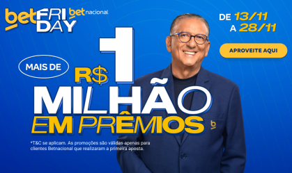 Bet Friday Betnacional: mais de R$ 1 milhão em prêmios nas apostas 