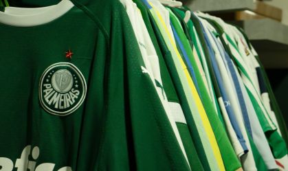 Brazilian football team Palmeiras shirt. Photo made in Nov 10 2023 in São Paulo Brazil.