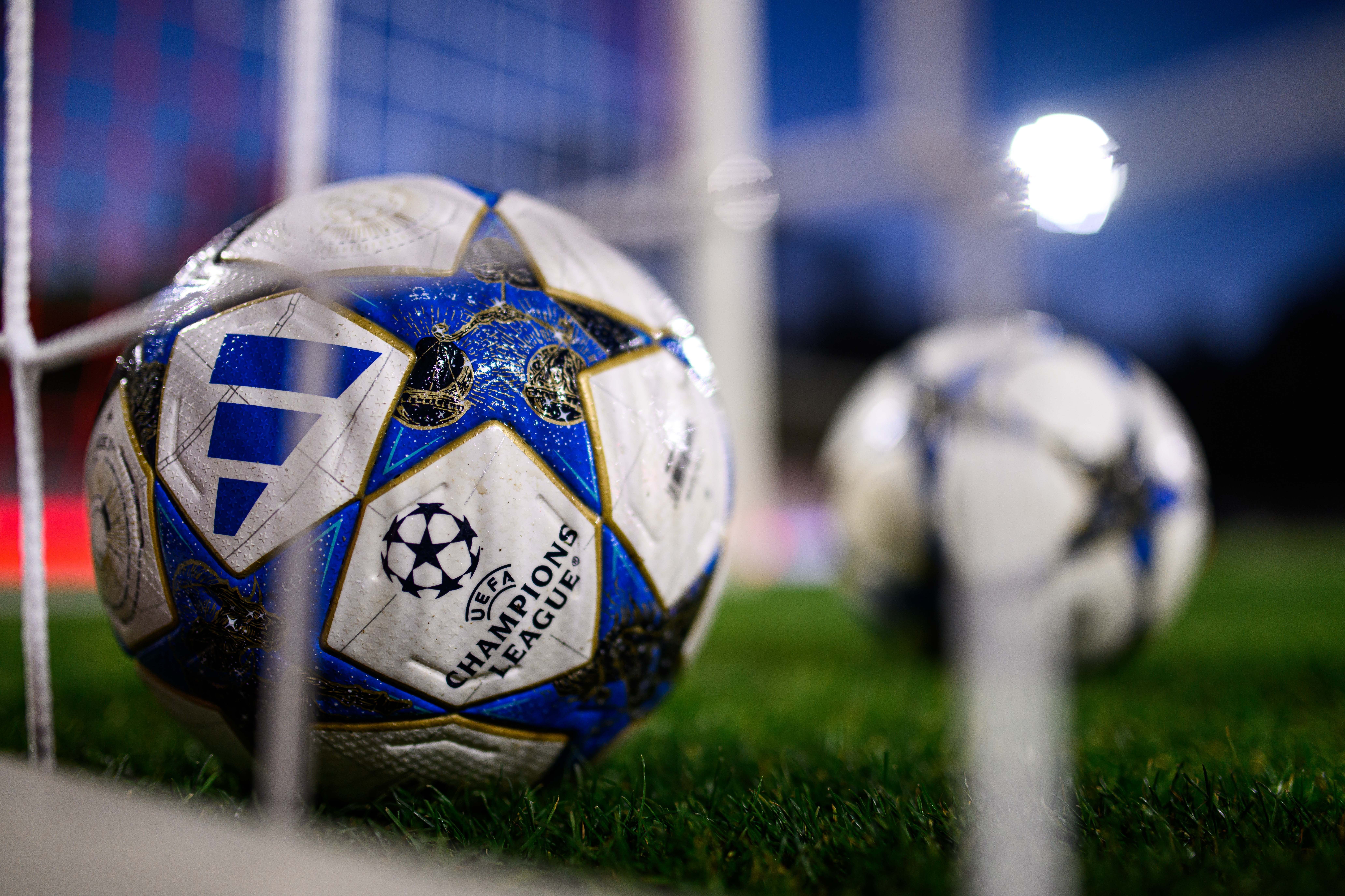 Adida balls - The football match of UEFA Youth League 1.FC Koeln vs Racing FC Union at Franz Kremer Stadium